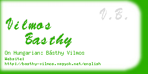 vilmos basthy business card