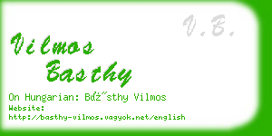 vilmos basthy business card